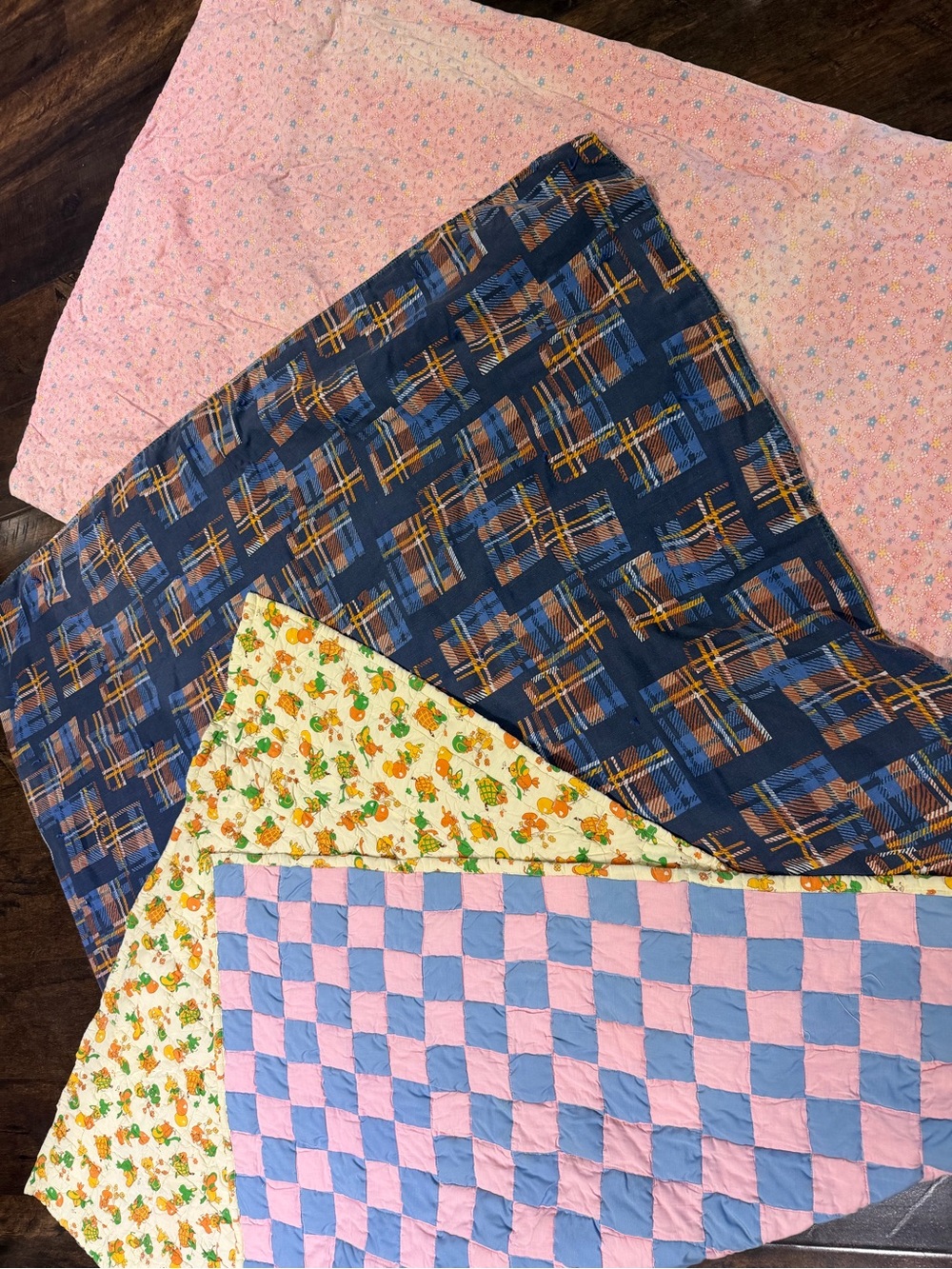 Lot of 3 Vintage Baby Quilts &. Blankets